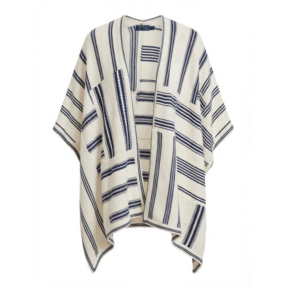 Polo Ralph Lauren Knit Cotton Kimono Linen Fall Boho Baggy Lagenlook M L